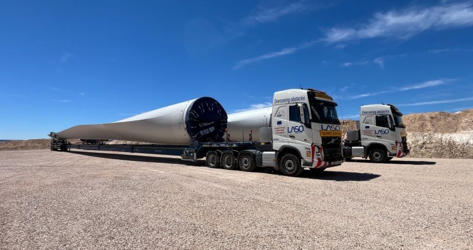 LASO ENSURES TRANSPORT OF COMPONENTS FOR STEV'S NEW WIND FARM IN ...